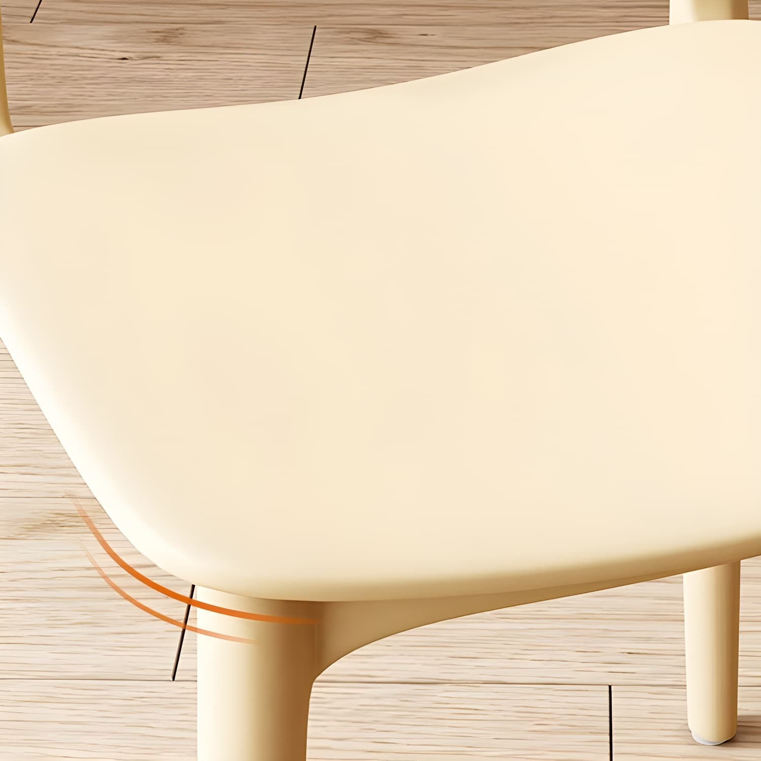 Stackable Scandinavian Style Side Chair with Low Back in Plastic & Acrylic - Armless - image 17