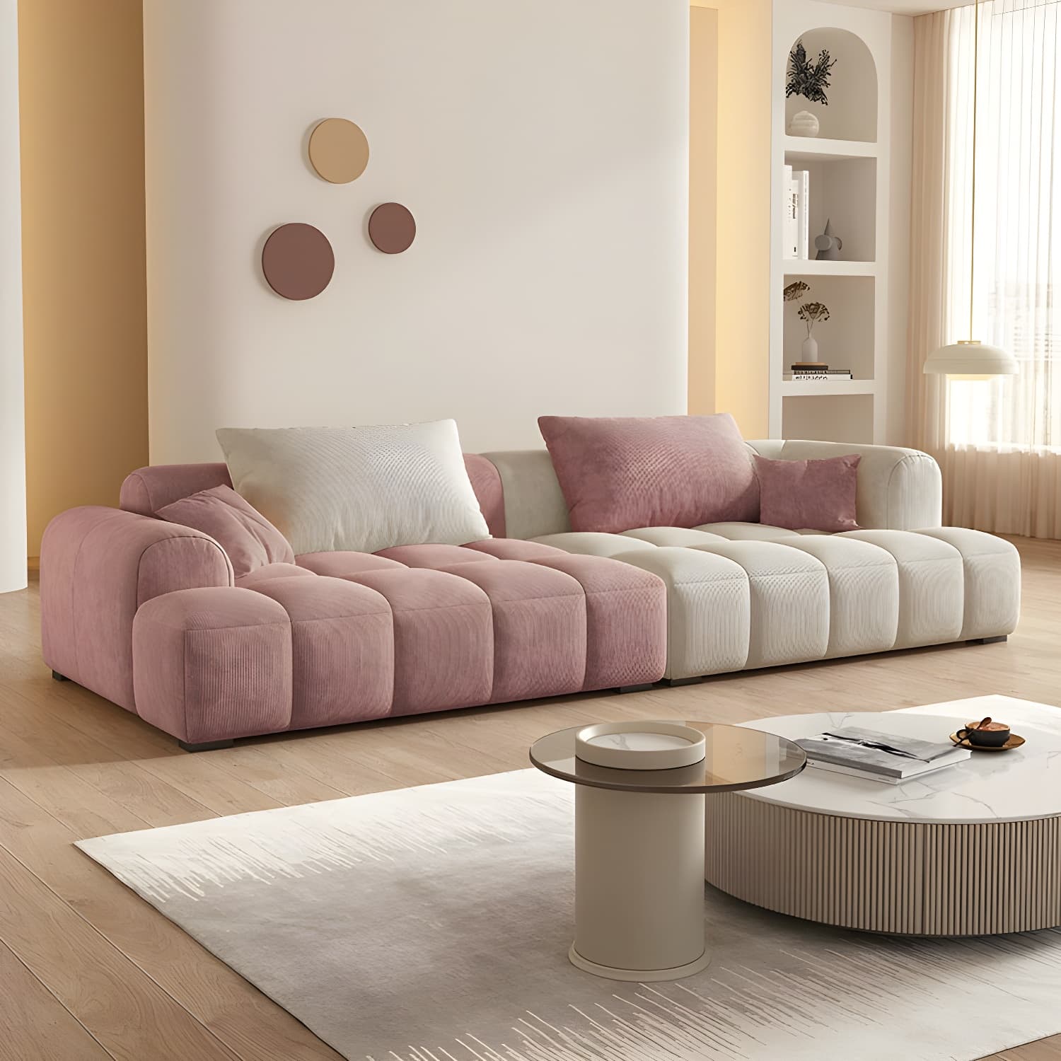 24.8" High Sofa with Tight Back Square Arm Corduroy for Apartment - image 14