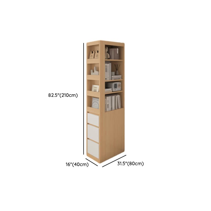 Modern Simple Style Rectangular Decorative Cabinet with 4 Exterior Shelves, Lumber Countertop in Wood Color, Soft Close Drawer, and Stain Resistant - image 17