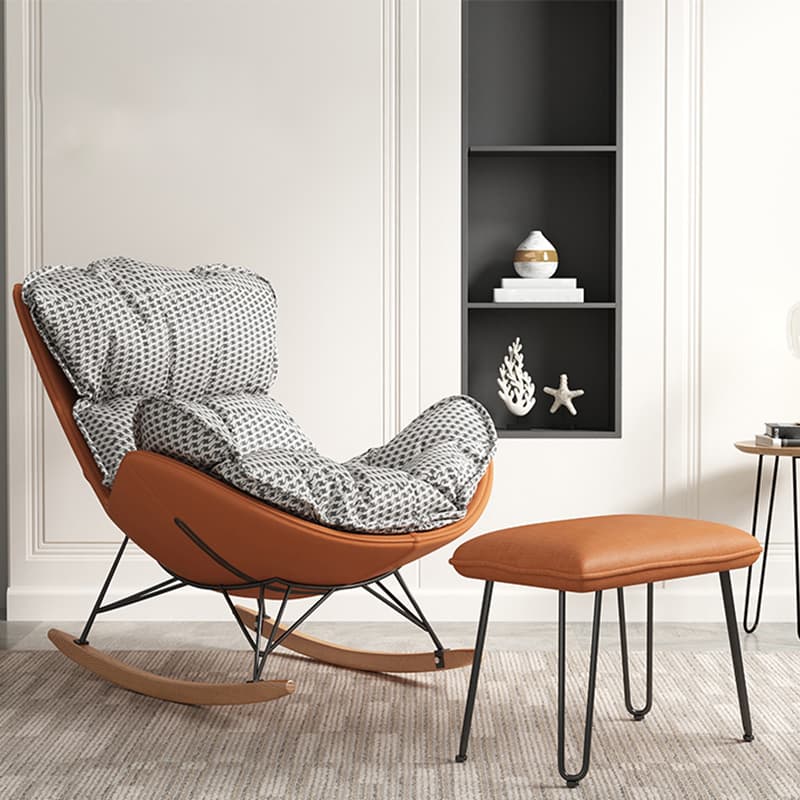 Elegant and Comfortable Upholstered Rocking Chair - Modern Design for Stylish Indoor Spaces - image 14