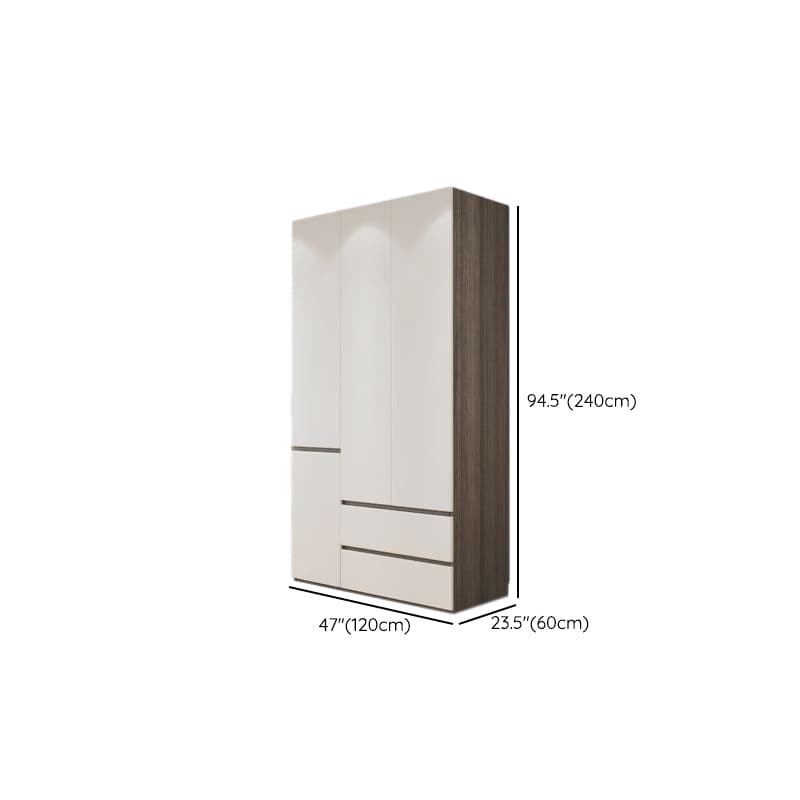 White Modish Wooden Independent Armoire Cabinet with Soft Close Drawer, Soft Close Door, and Interior Shelves - image 15