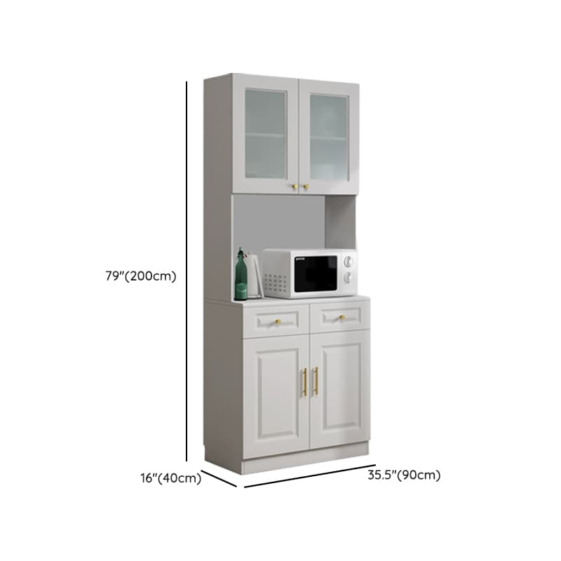 White Modern Wood Sideboard with Drawer and Cabinet with Adjustable Shelves - image 27