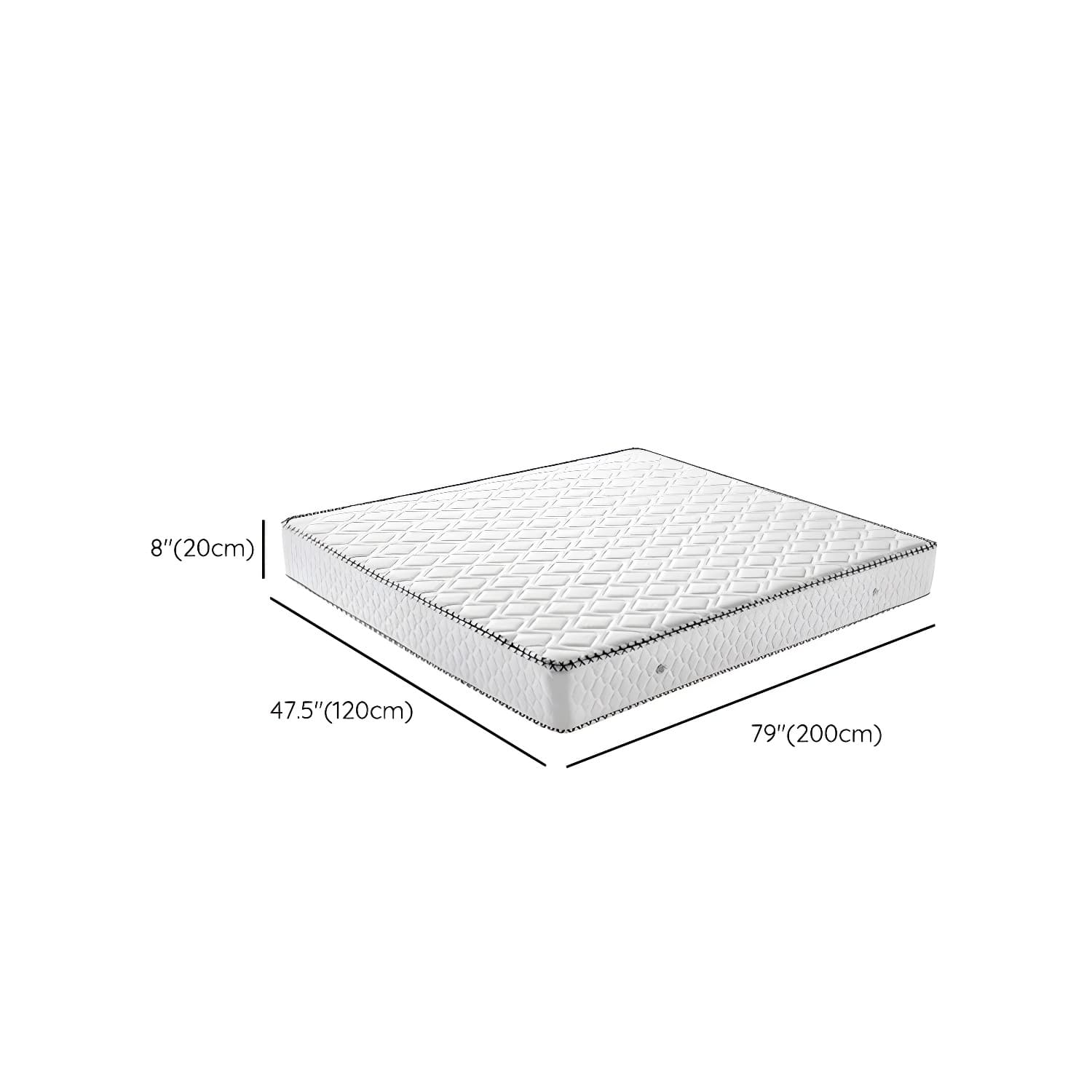 Scandinavian Solid Wood Platform Bed 9.8" H Bed Frame with Mattress - image 14