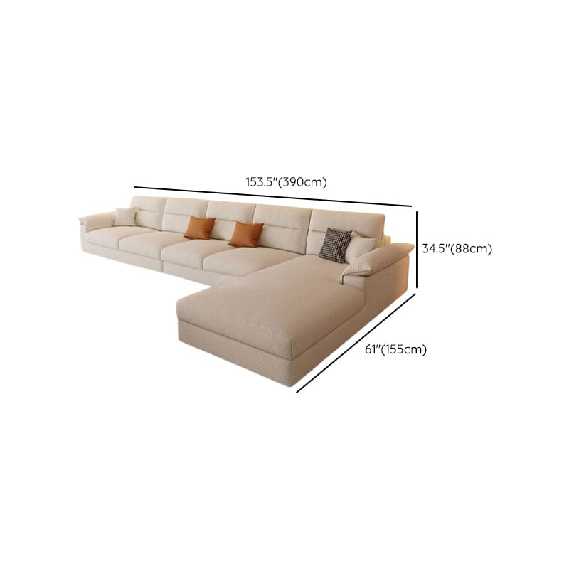 Straight Horizontal 5 Person Memory Foam Filled Sofa Couch with Decorative-stitched Tufting - image 18