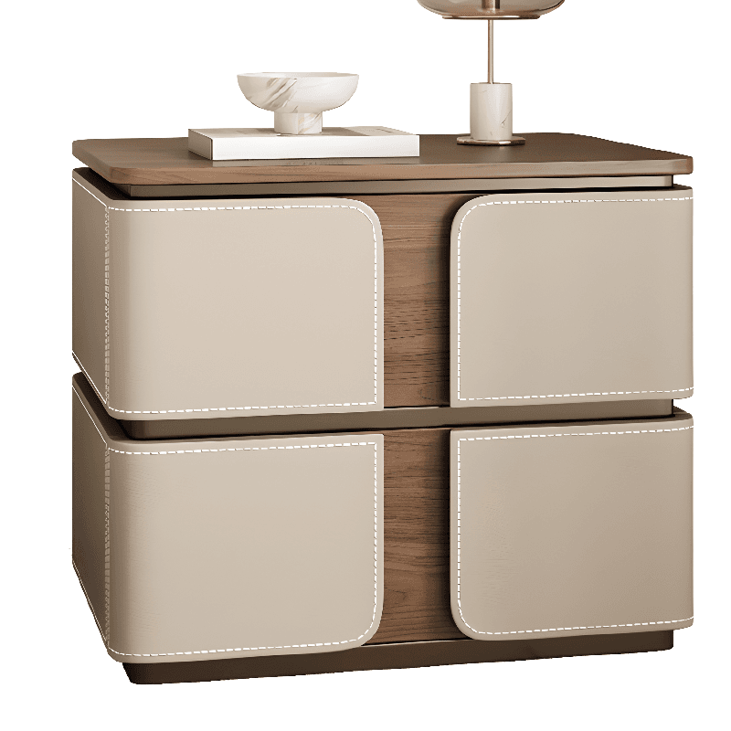 Art Deco Nightstand With Drawer Organization with 2 Drawers and Lumber Countertop - image 16
