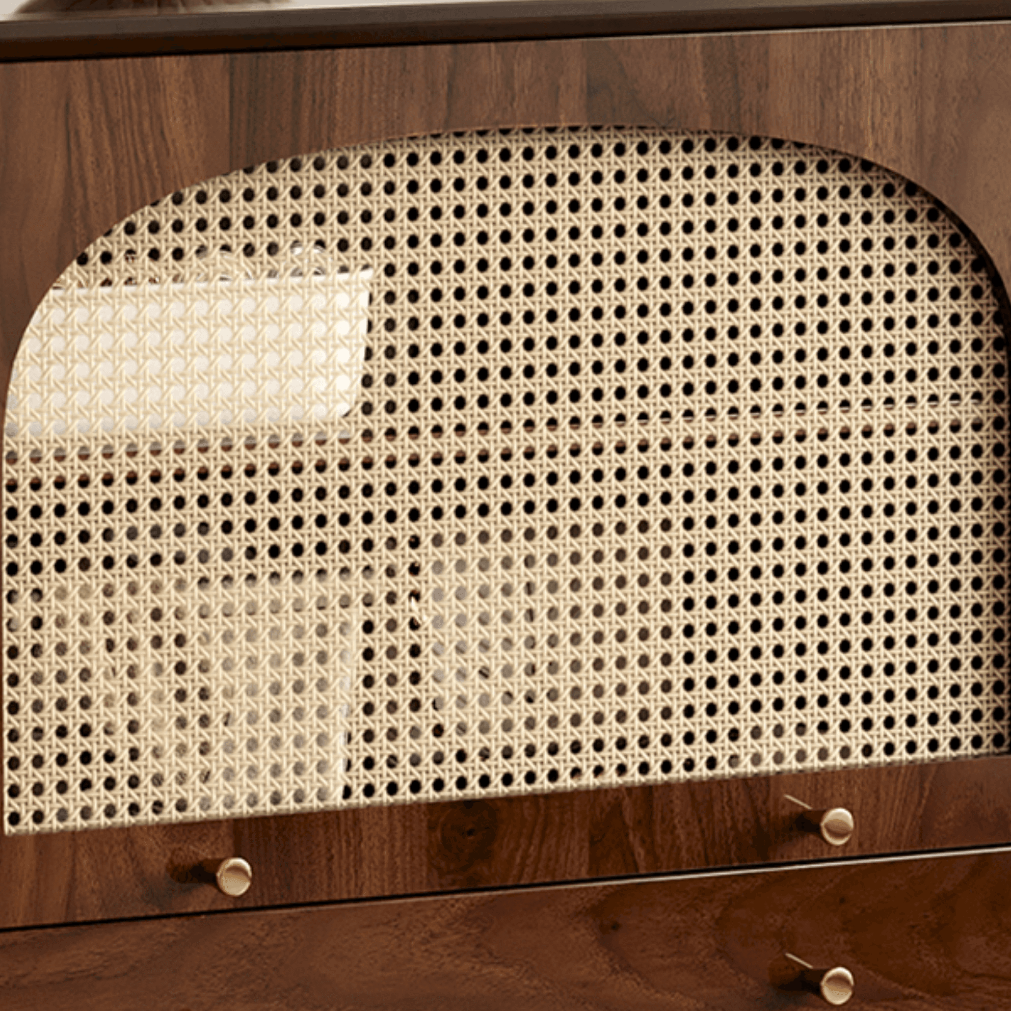 Independent Composite Wood Utility Storage Cabinet with Cabinet, Glass Door, Flexible Shelf, and Cabinet Knobs in Cocoa - image 12