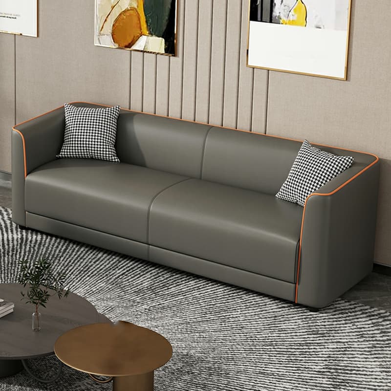 Dove Grey/Lime Green/Apricot Color Standard Sofa with Concealed Support for Parlor - image 15