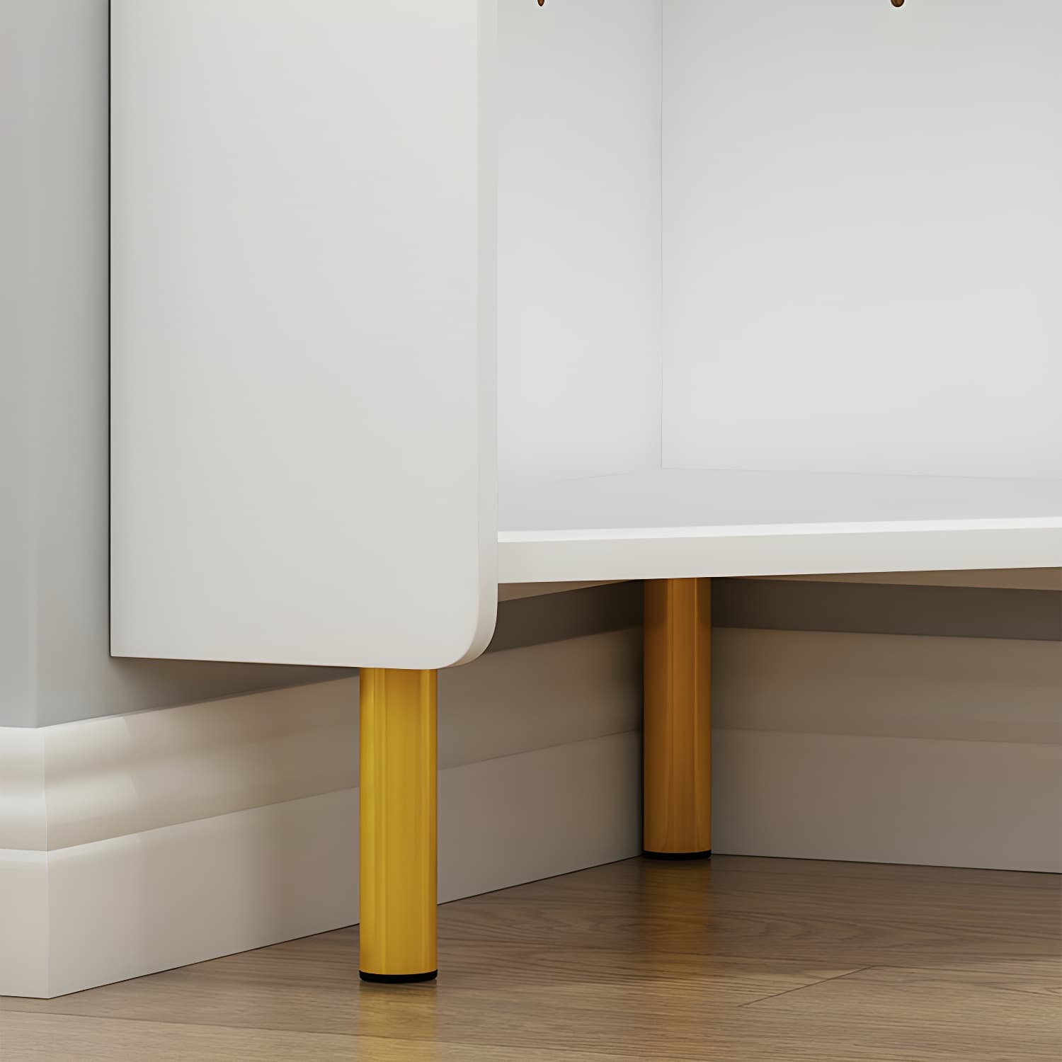 Glam Corner Accent Cabinet with Glass Doors and Wood Countertop in Small (Under 24 in.) Length - image 13
