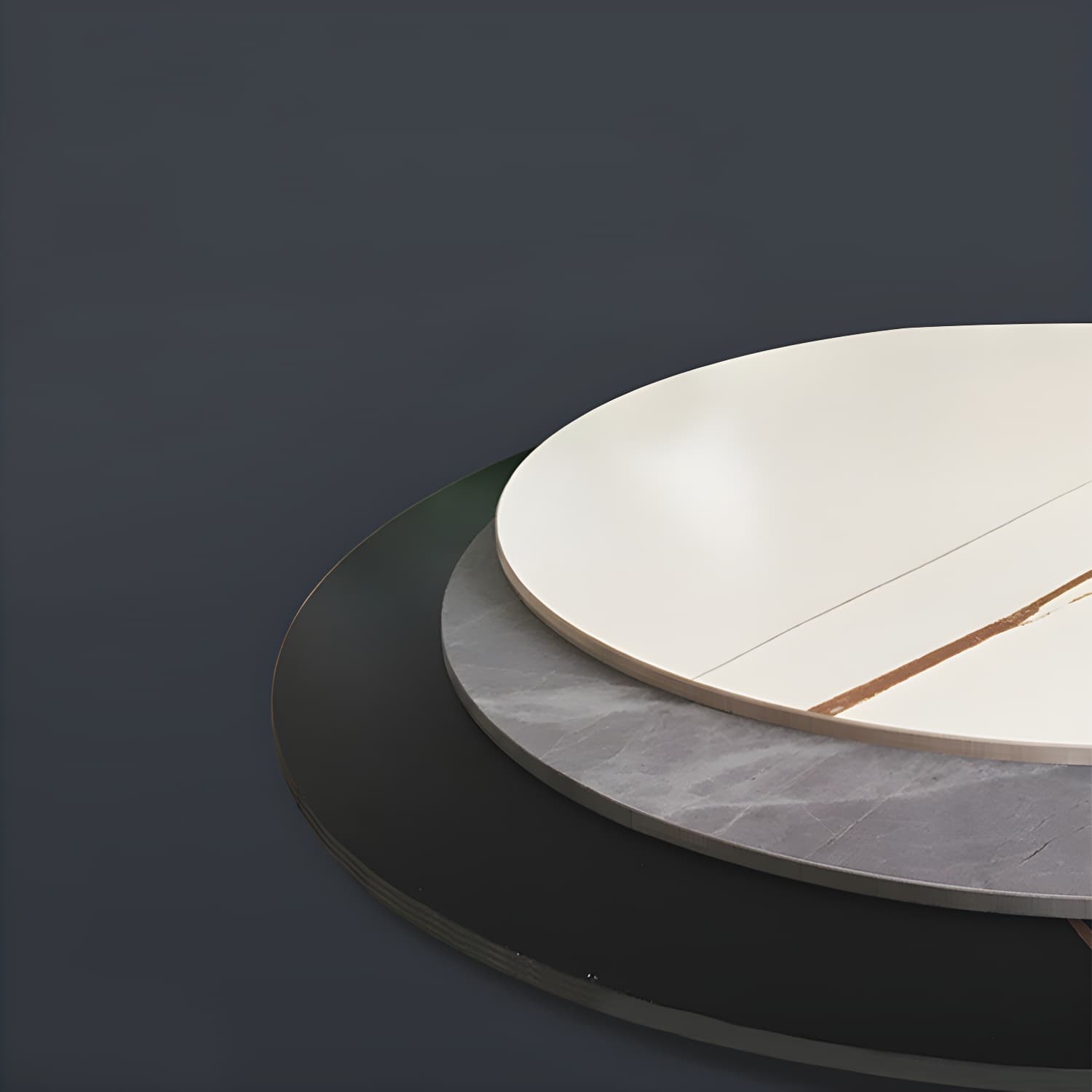 Contemporary Nesting Coffee Table Set Stone Frame Coffee Table Set - image 10
