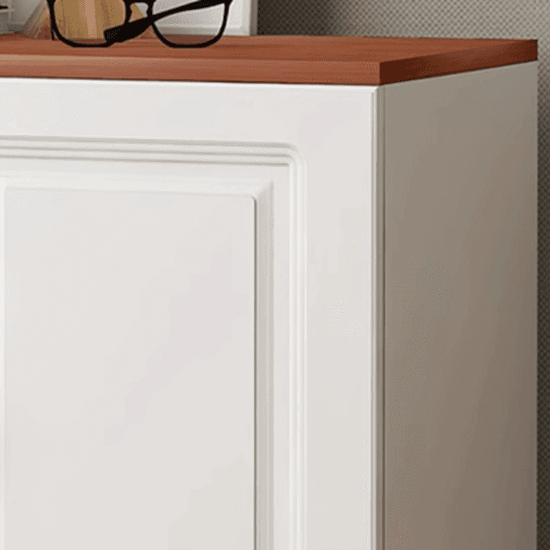 Sleeping Room Use Trendy White Wood Wardrobe Chest with Shelves - image 6