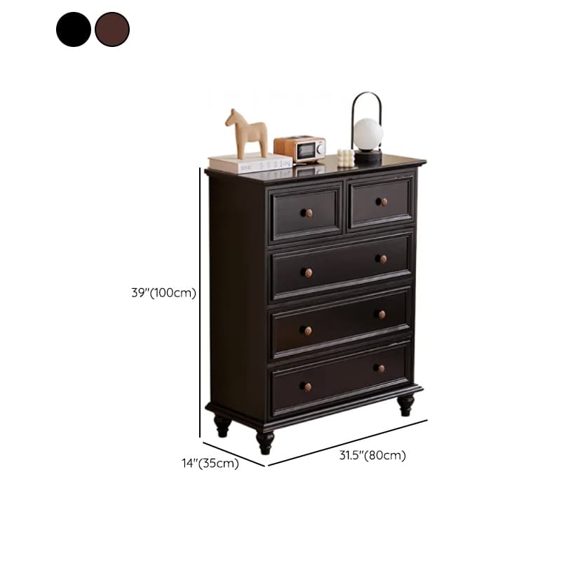 Casual Raw Wood Console Dresser/Semainier with 5/7/9 Drawers in Horizontal/Vertical Orientation - image 12