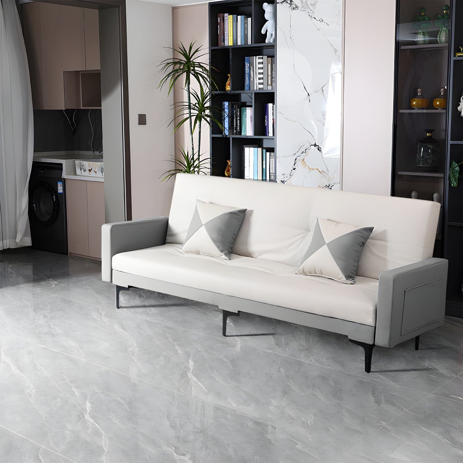 Modern Folding Double Chaise in Natural Color for Drawing Room - image 6