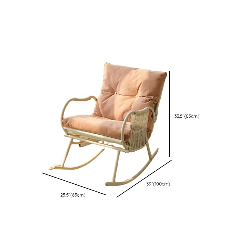 Art Deco Alloy Rocking Chair with Upholstered Track Arm - image 20