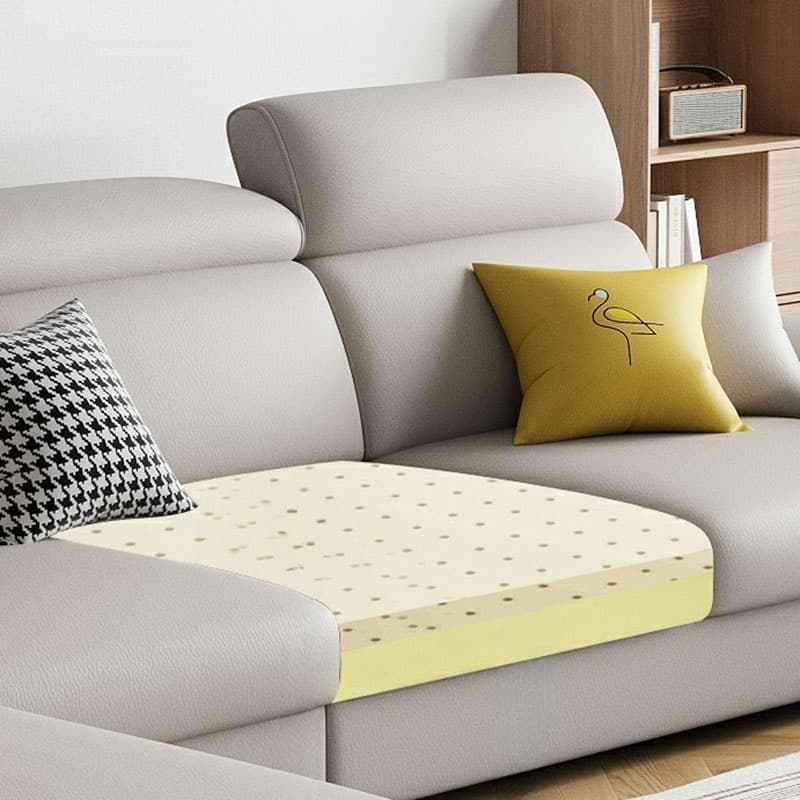 5-Seater Modish Left L-Shape Sofa Chaise with Natural Wood Frame - image 11