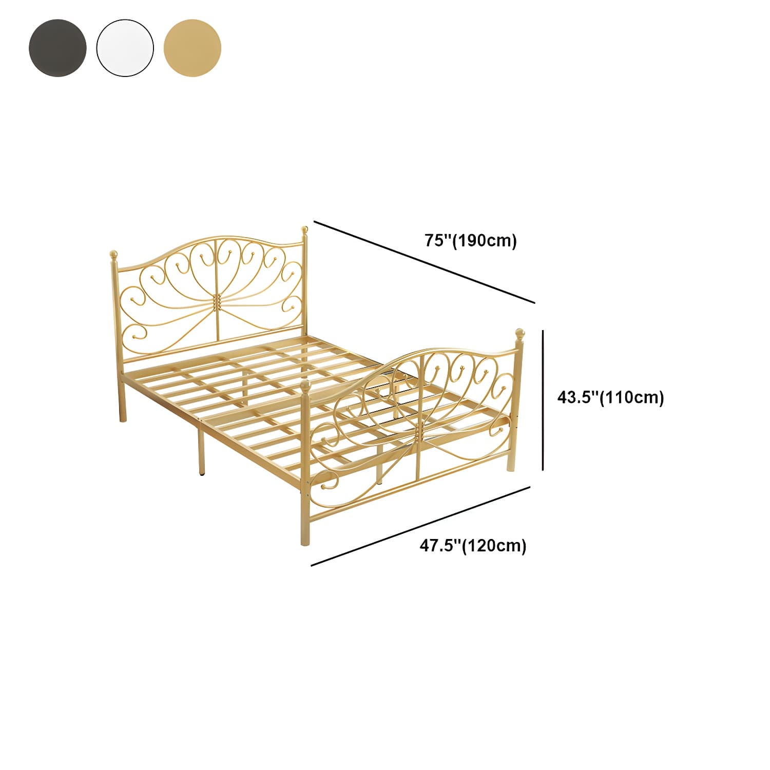 Metal Wire-Grid Bed with 6 Legs Open-Frame Low Profile Bed Frame - image 11