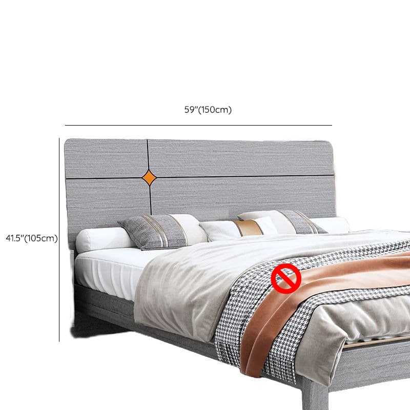 Trendy Queen(60"W x 80"L)/King(76"W x 80"L) Rectangle Panel Standard（36-55“） Bed Frame Mounted No Distressing in Wood - image 12