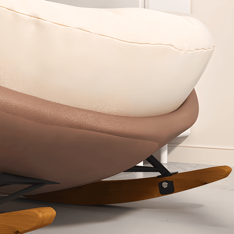 Stationary Upholstered Rocking Chair with Cushioned Rear in a Scandinavian Style, Footstool Included/Not Included - image 16