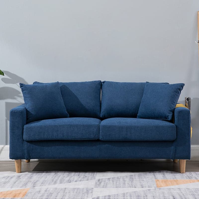 Contemporary Beige/Khaki/Gray Solid Color Standard Sofa with Storage, Wide Pillow Back and Square Arm - image 7