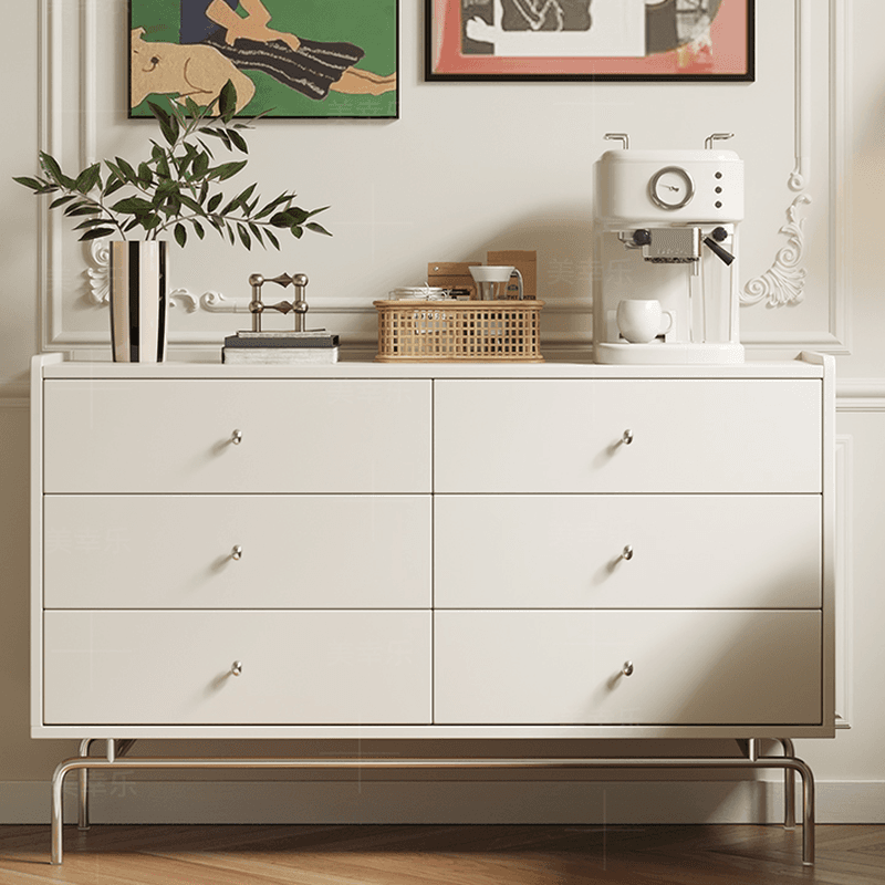 Casual Composite Wood Console Dresser with 6 Drawers, Horizontal Design - image 3