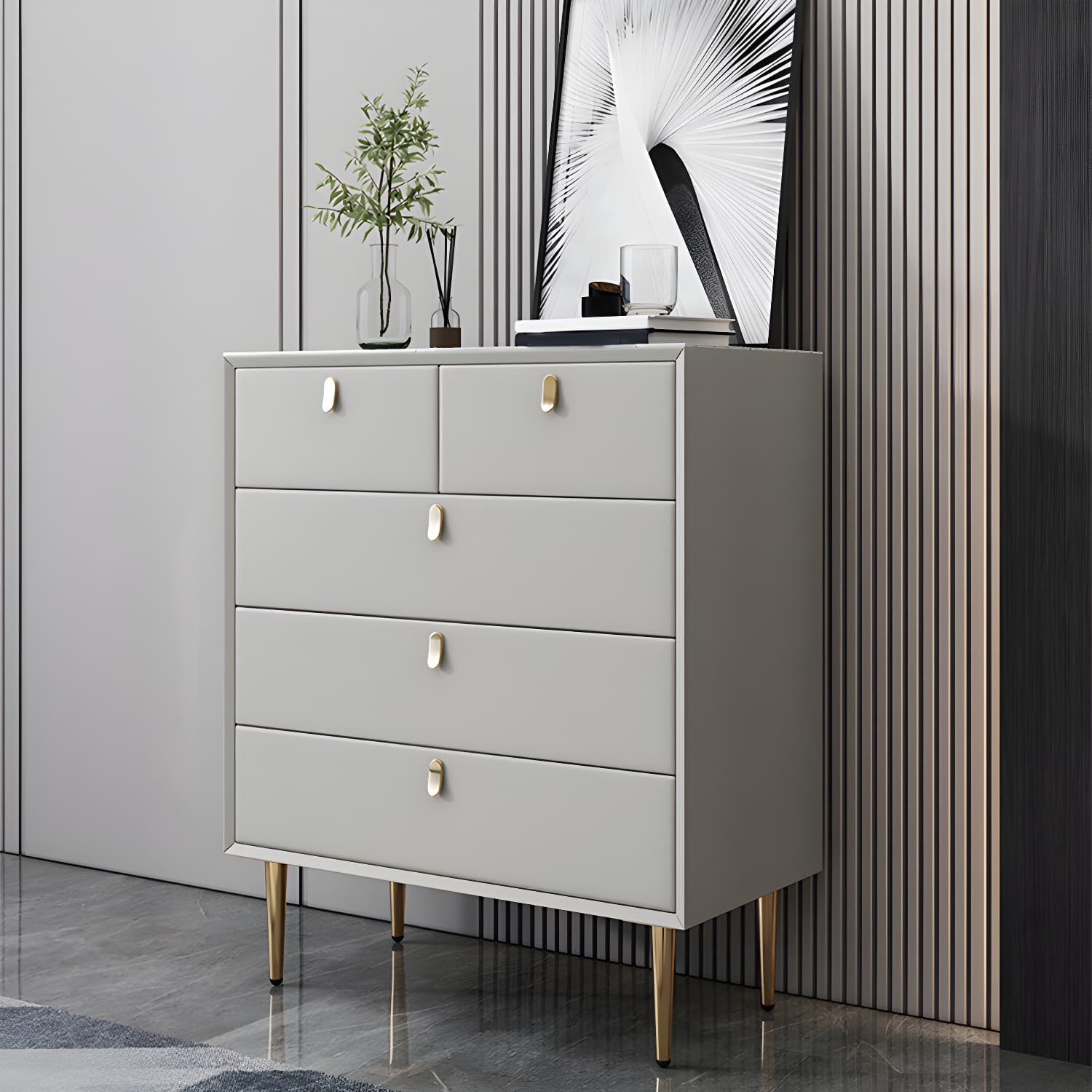 15.6-inch W Storage Chest Classic Glam Dresser with 5/6/7/9 Drawers - image 17
