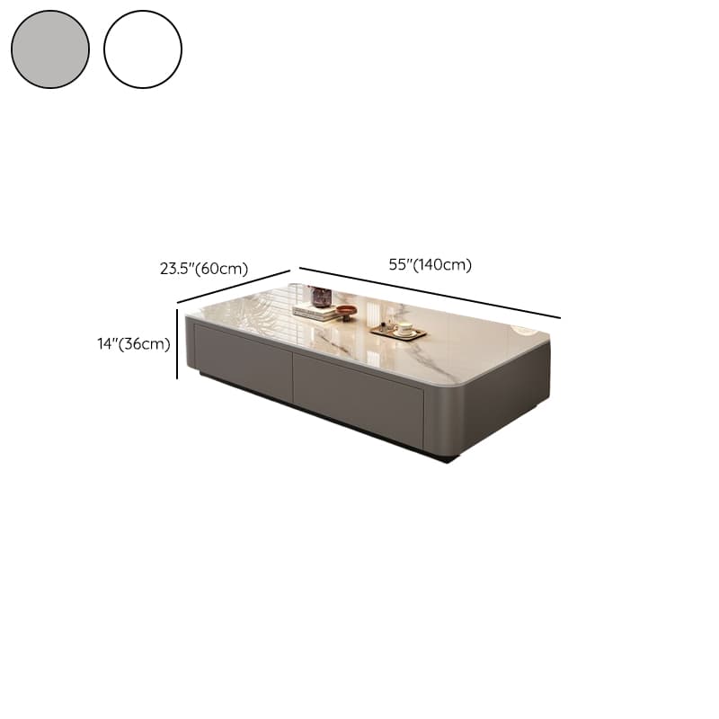 Square Board Game Coffee Table with 2 Drawers for Living Room - image 22