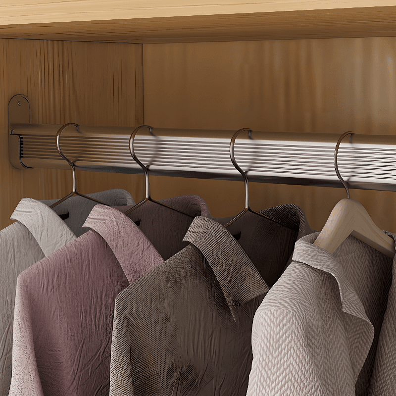 Natural Finish Self-supporting 2-Drawer Wardrobe in Solid and Manufactured Wood - image 6