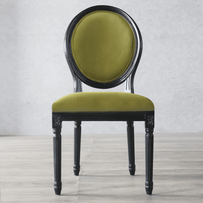 Victorian Style Side Chair with King Louis Back and Bordered Frame, Balanced Stability - image 7
