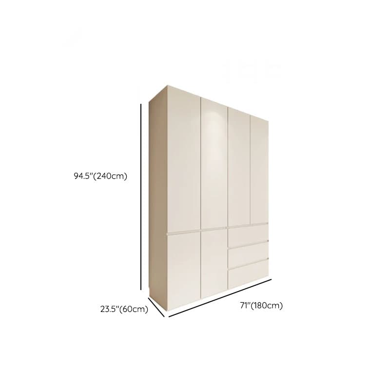 Beige Manufactured Wood Independent Wardrobe Closet with Soft Close Drawer, Soft Close Door, Interior Shelves, and Articulated Mechanism - image 18