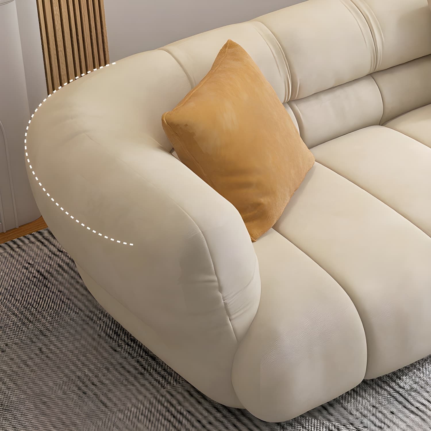 Stylish Beige L-Shape Sectional Sofa Chaise with Storage Included - image 9