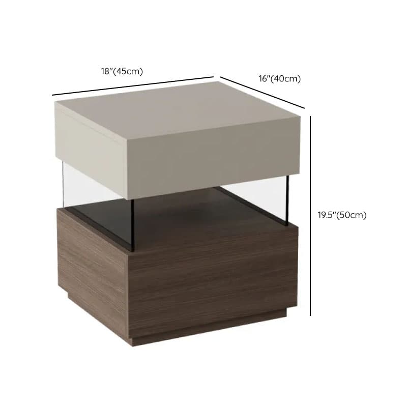 Modish Nightstand With Drawer Organization Featuring 2 Drawers, 1 Shelf, and Lumber Countertop - image 23