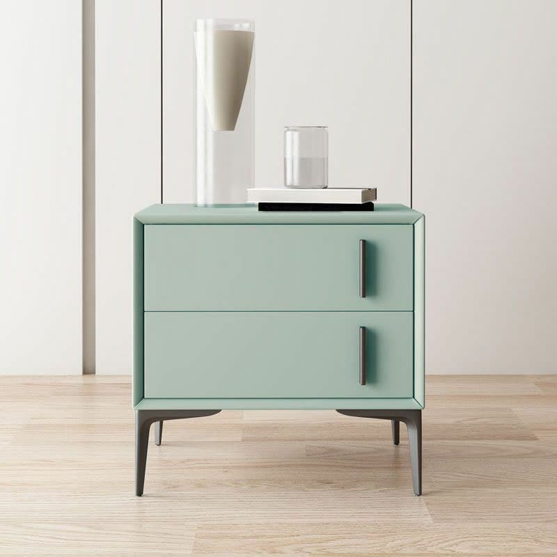 Trendy Multi Color Pu Drawer Storage Nightstand with 2 Drawers & Leg - image 4