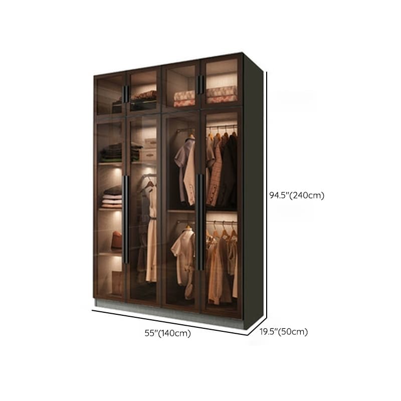Ink Casual Lumber Wardrobe with Soft Close Door, Interior Shelves, and Hanging Rod - image 27