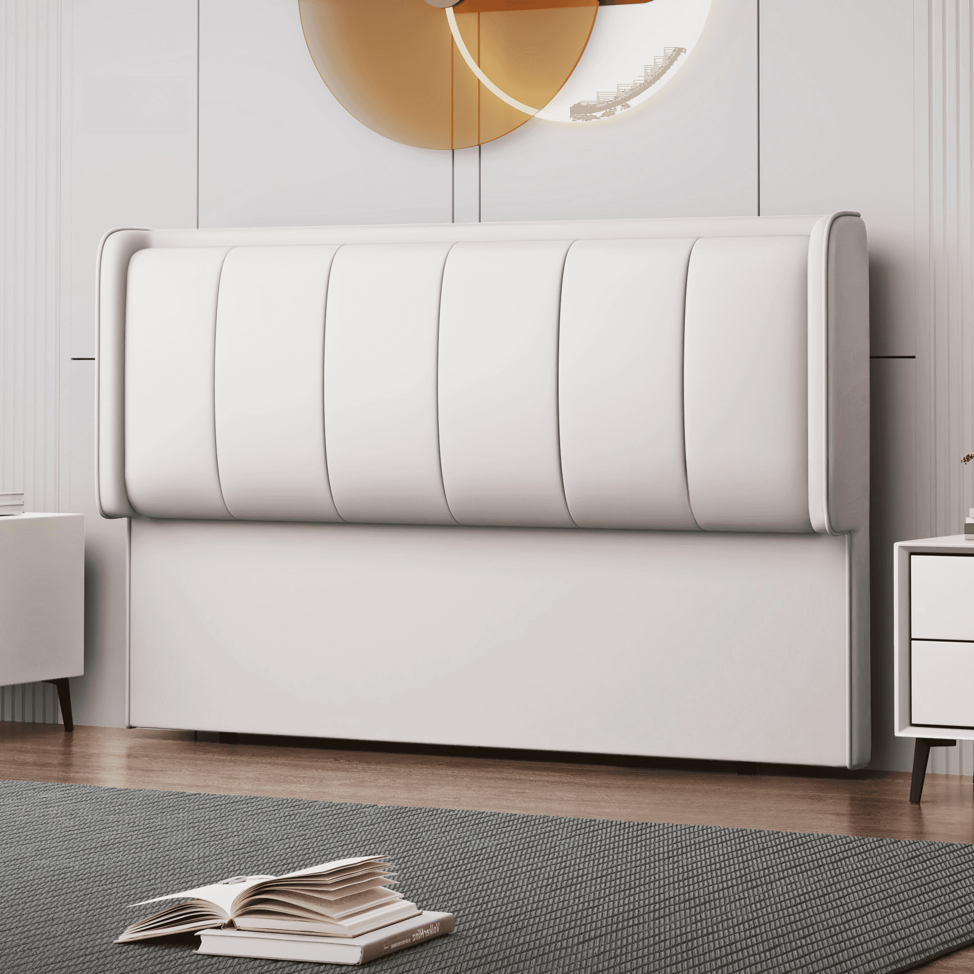 Casual Free-standing Standard Full XL(54"W x 80"L)/Full(54"W x 75"L) Panel No Distressing With Legs in Pine Wood and Sponge - image 7