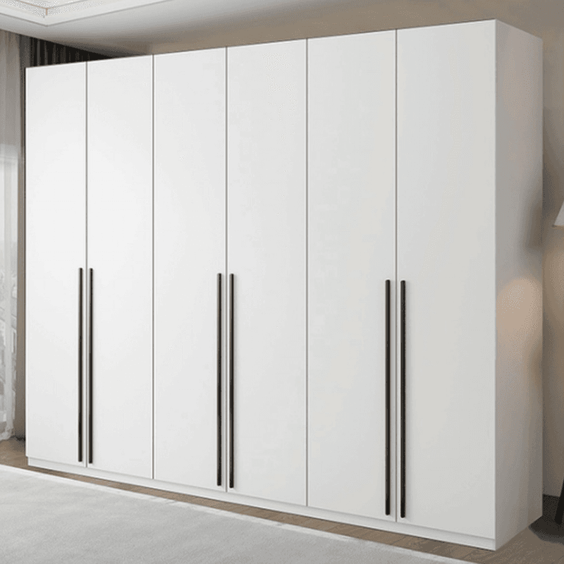 White Lumber Detached Wardrobe Closet with Soft Close Drawer, Door, Interior Shelves, and Clothing Rod - image 5