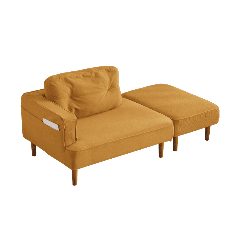 Contemporary Modern Solid Color Scratch-immune Standard Sofa/Loveseat/Single Sofa in Gray/Sage/Sepia for 2 People with Receptacle and Ottoman - image 7
