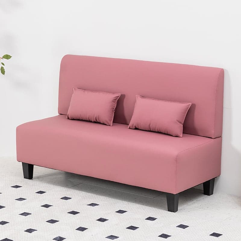 Contemporary Modern Solid Color Stain Resistant Loveseat in Gray/White/Cerulean for 2 People with 2 Pillows - image 9