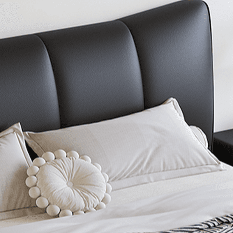 Ink Simplistic Storage Bed/Platform Bed in Genuine Leather with Leg for Bedroom - image 7