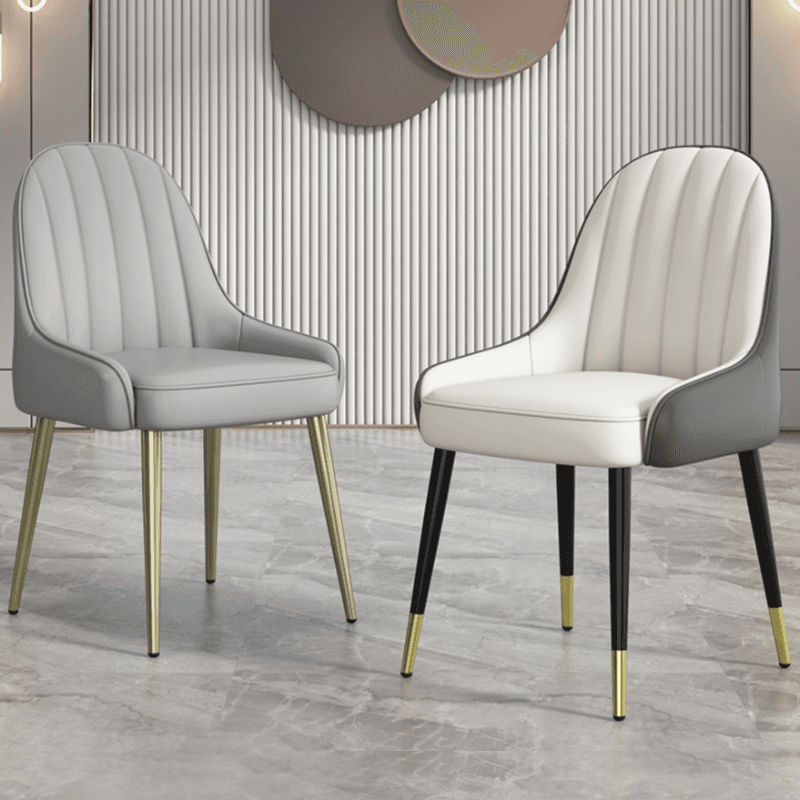 Secure Gilded Framed Armless Chair with Foot Pads for Dinette - image 16