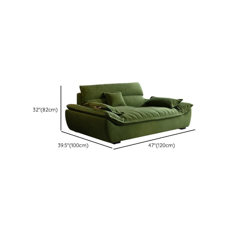 Emerald Green Standard/Single Sofa with Arm and 4/3 Pillows - image 5