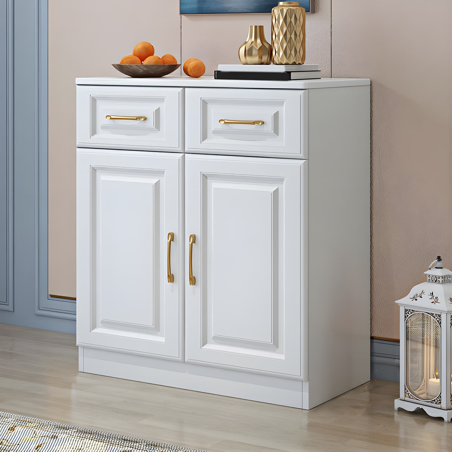 Modern Wood Buffet Sideboard with Drawers, Cabinets, and Shelves - image 3
