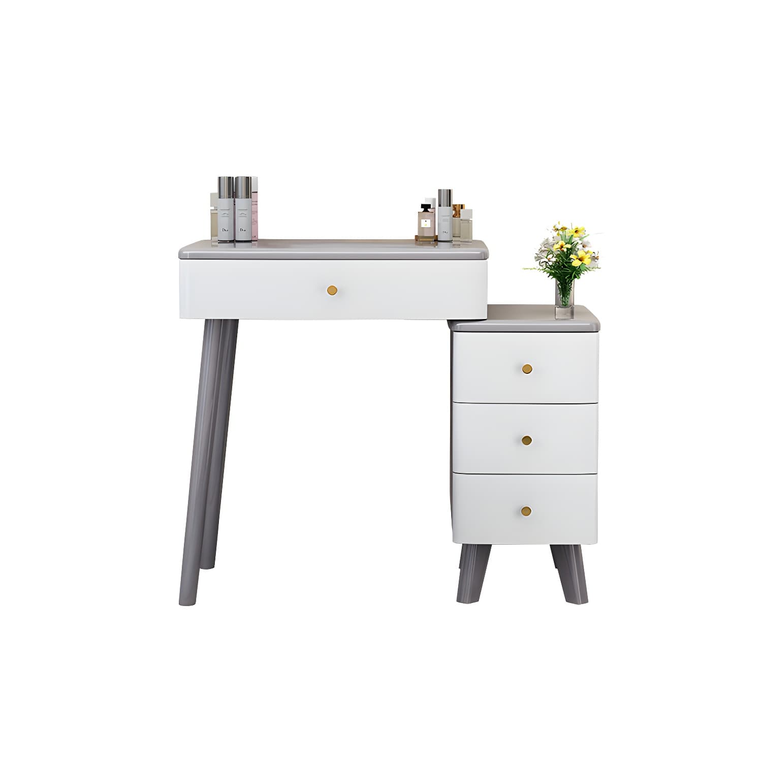 Solid Wood Makeup Vanity Desk Modern Makeup Vanity Desk Table with 4 Drawers - image 13
