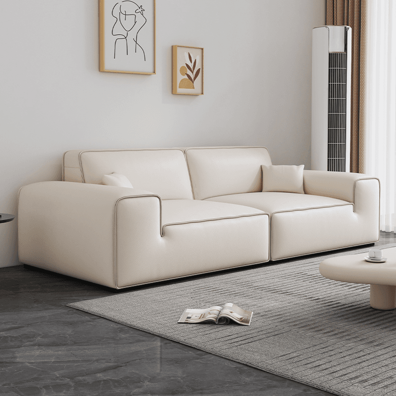 Contemporary Tear Resistant Ink/White/Olive Green Flannel/Pu Upholsterd Sofa Couch - image 5