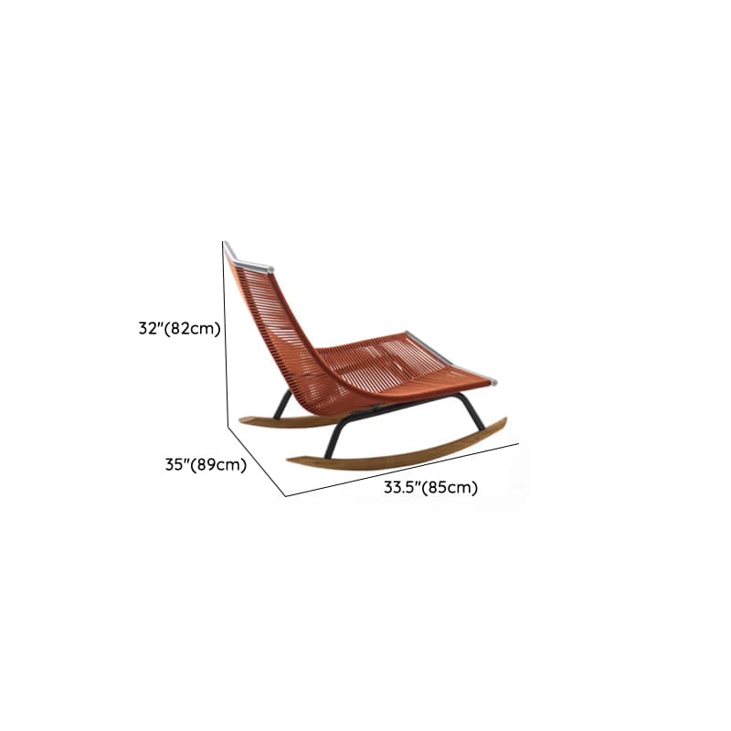 Carmine/Cerulean/Green Nordic Wicker Front Porch Rocking Chairs with Rear Back - image 17