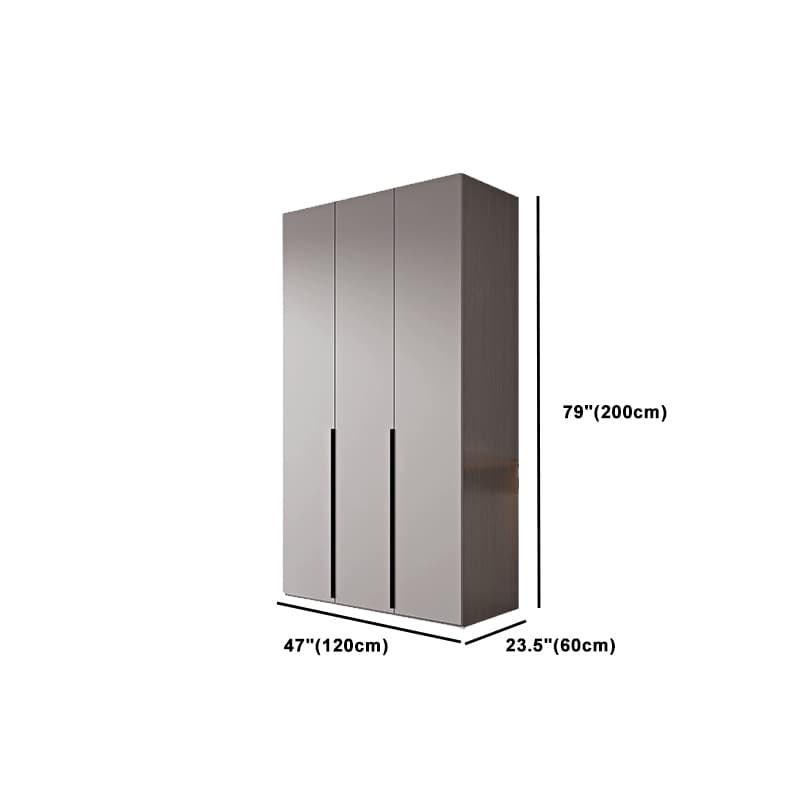 Trendy Grey Wooden Almirah with Clothing Rod, Interior Shelves, Soft Close Drawer & Soft Close Door - image 18