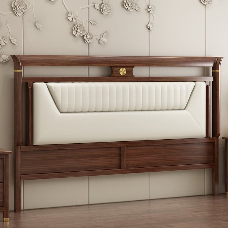 Trendy Panel Headboard in Natural Wood with No Distressing, Rectangle Shape for King/Queen/Full Bed, Featuring Sponge Upholstery and Standard Height - image 5