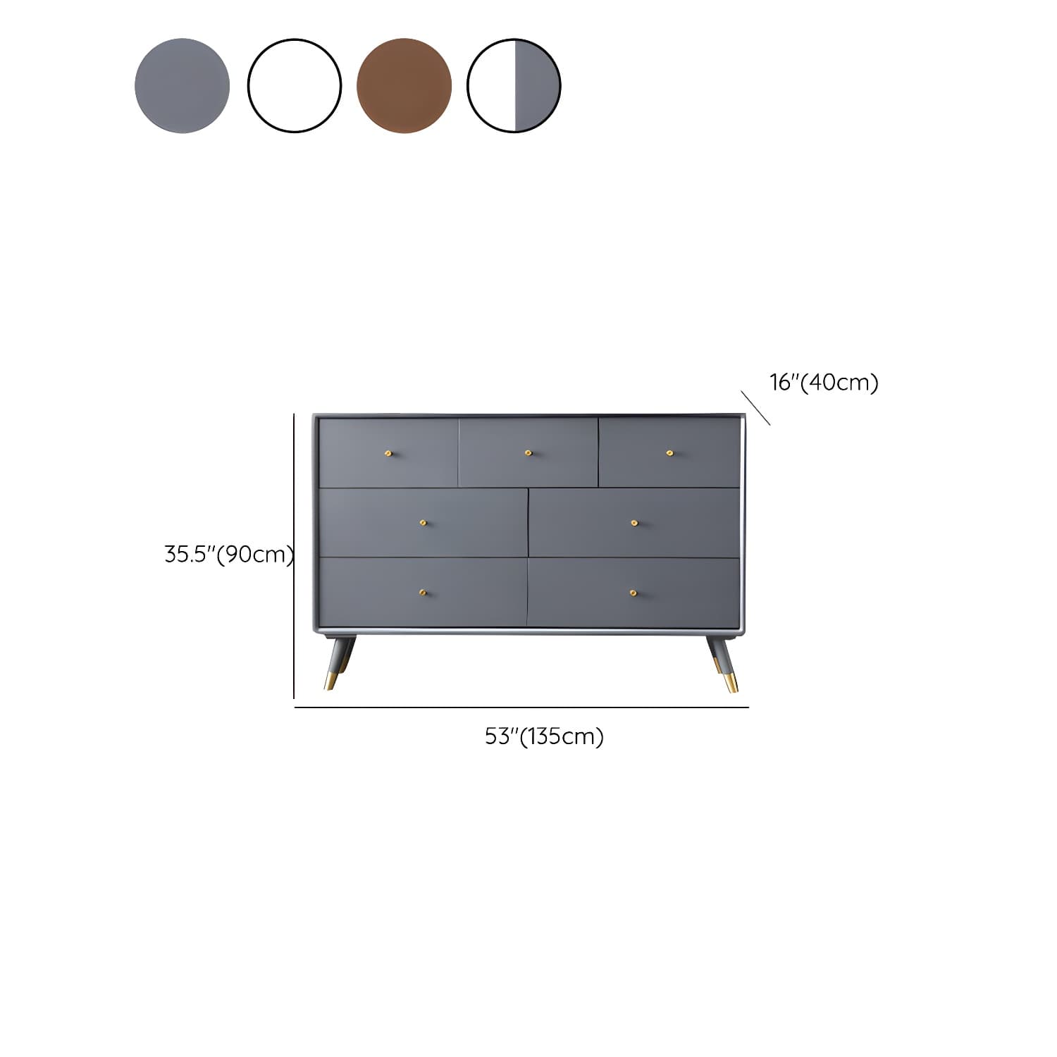 Solid Wood Accent Chest Mid Century Drawers Included Cabinet - image 17