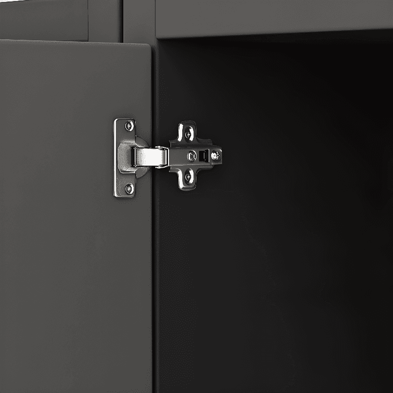 Moisture-proof Scratch-shielded Accent Cabinet with 4 Exterior Shelves, Black Top, Soft Close Drawer, Stain Resistant, and Lighting - image 6