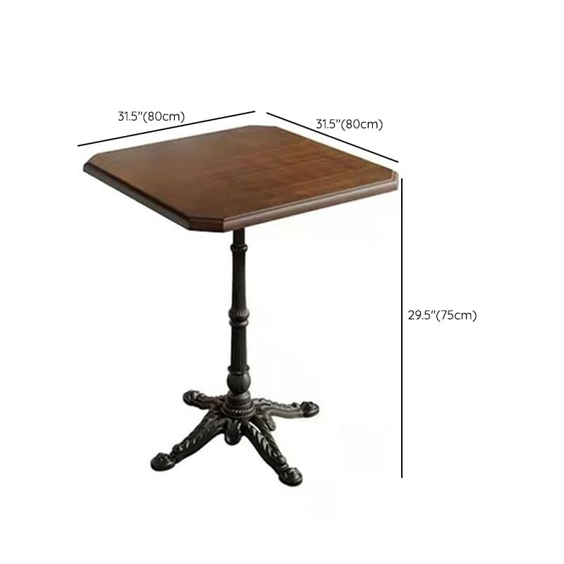 Standard Table Height Fixed Dining Table in Sand with a Natural Wood Tabletop for 2 in a Simplistic Style - image 10