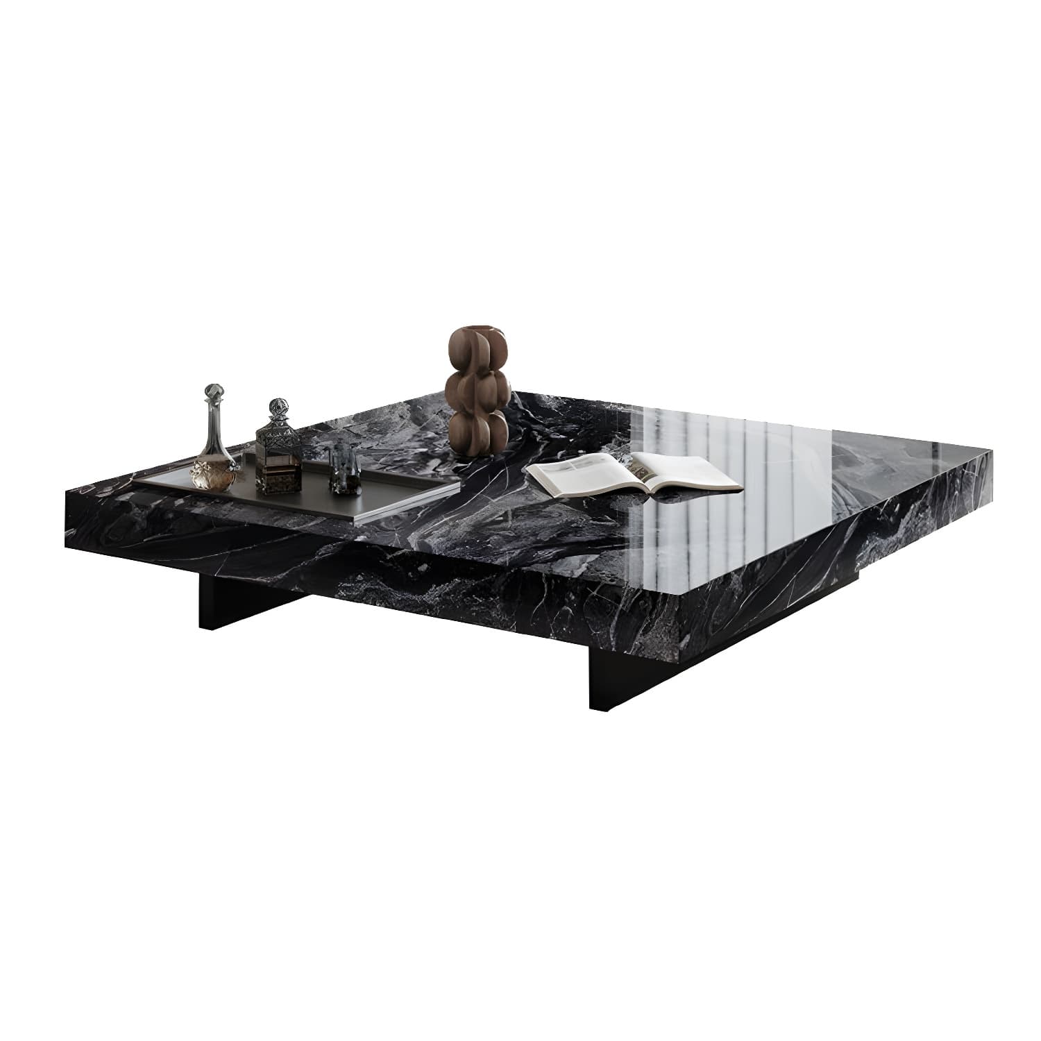 Block Coffee or End Table Contemporary Marble Square/Rectangle Prevent Scratches - image 13