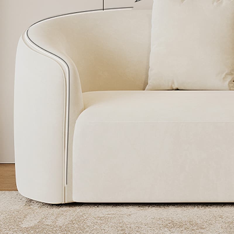 Living Room Use Arced/Straight Natural Wood Right Hand Facing/Horizontal Corner Sectional/Sofa with Concealed Support for 5/6 Person/for 2 - image 8